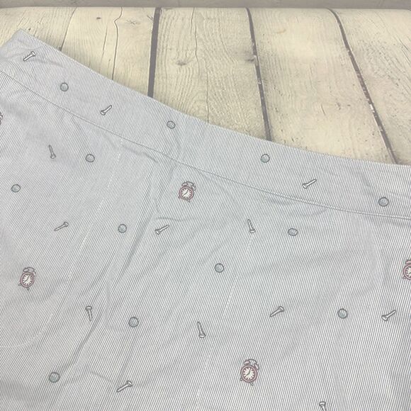 Vineyard Vines Blue Striped "Tee Time" Embroidered Skort, Size 12 - Picture 1 of 9
